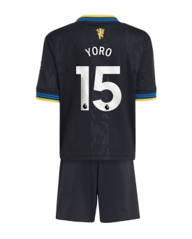 Billige Fotballdrakt Manchester United Leny Yoro #15 Replika Tredjedraktsett Barn 2025-26 Kortermet (med bukser)